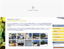 Tablet Screenshot of aigues-mortes-hotel.com